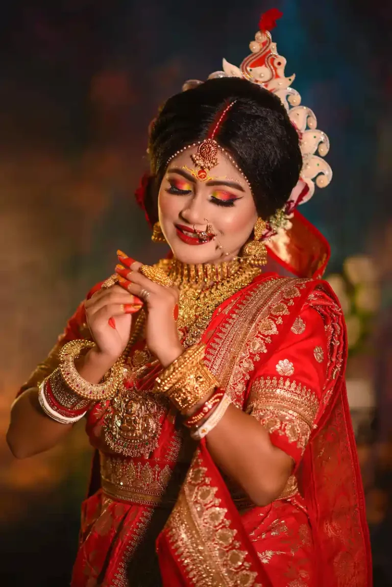 Best bridal makeup artist Guwahati - Bengali bridal look by Chandrama Kalita traditional wedding makeup